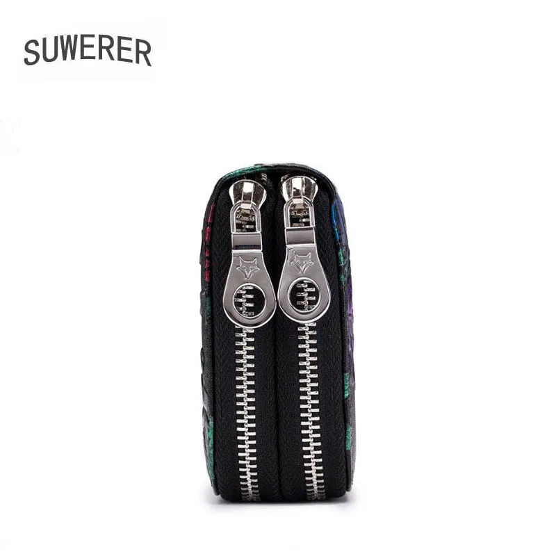 2020 new lady wallet long double zipper wallet leather mobile phone bag double wallet large capacity clutch