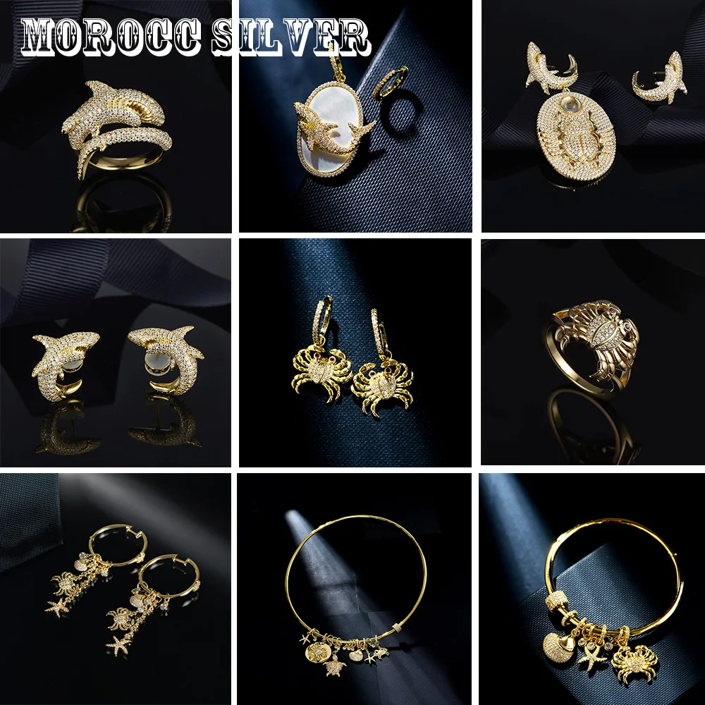 

S925 Silver , Retro Golden Turtle, Insect, Shark Camel Earrings, Luxury Jewelry, Female Gift Earrings Monaco Jewelry