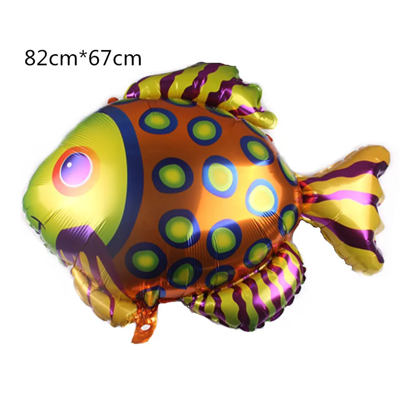 Cartoon hat Fish Animal Balloons Birthday Party Shark lobster octopus ClownFish Air Balaos Sea Theme Decor |