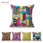 Современное искусство Memphis Deigns Геометрическая красная желтая синяя домашняя декоративная диванная Подушка Чехол из хлопка и льна автомобильный чехол для подушки наволочка