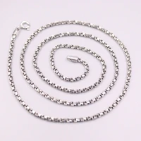 new fine pure s925 sterling silver chain women men 2mm hollow rope link necklace 55cm 22inch