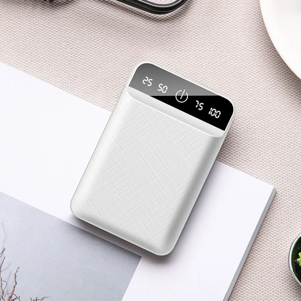White FLOVEME mi ni power Bank 4800 мАч светодиодный внешний аккумулятор с мультяшным рисунком для iPhone Xiaomi mi, портативное зарядное устройство - Цвет: White