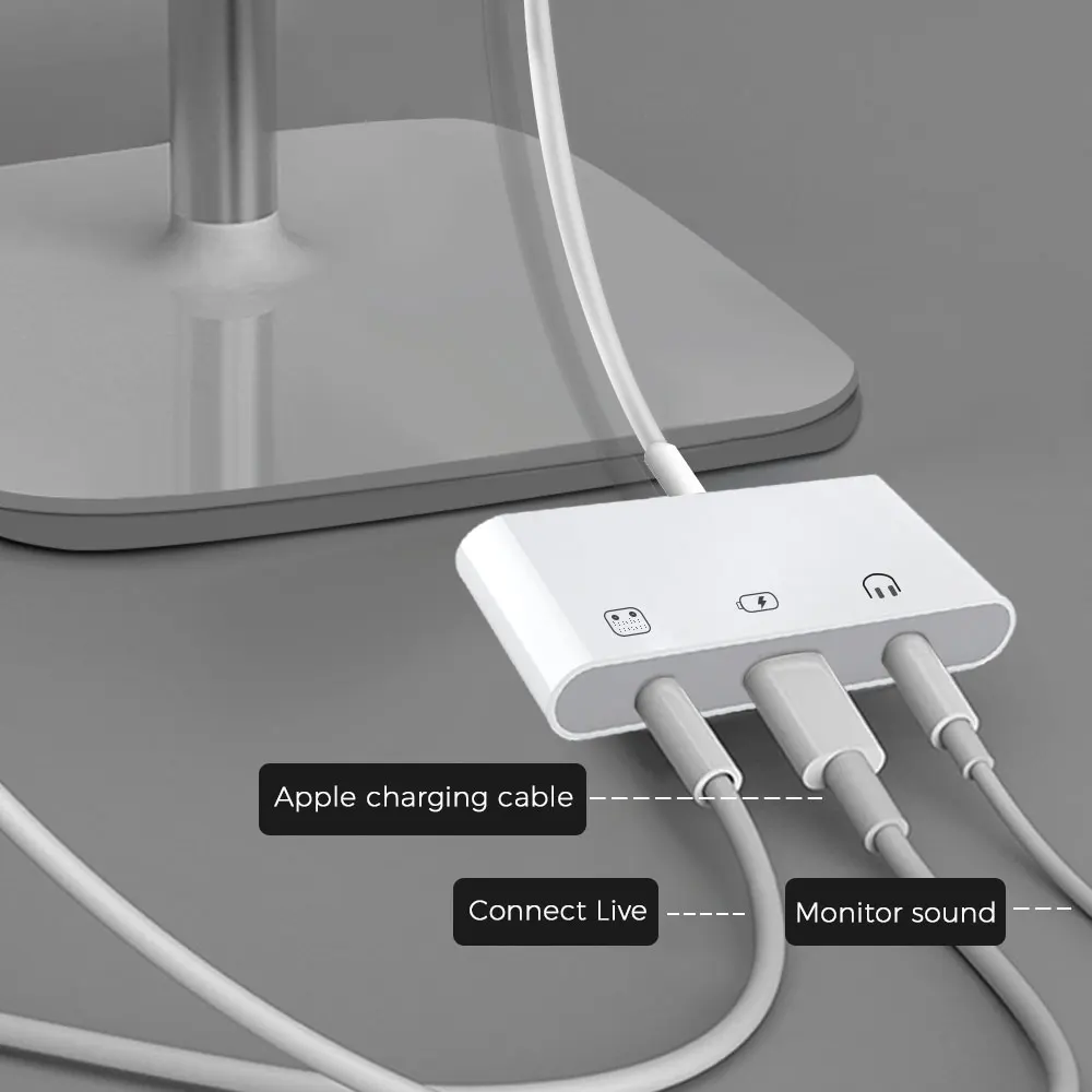 Адаптер Lightning Sound Card для iPhone сетевой адаптер вещания Аудио гарнитура микрофон