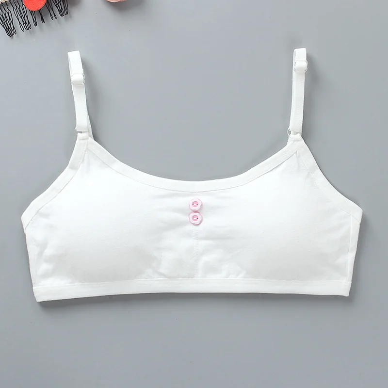 

8-16 Years Cotton Girls Training Bra Adolescente Girl's Sport Bras Teen Girl Underwear Push Up Teens Bras With Chest Pad KF027