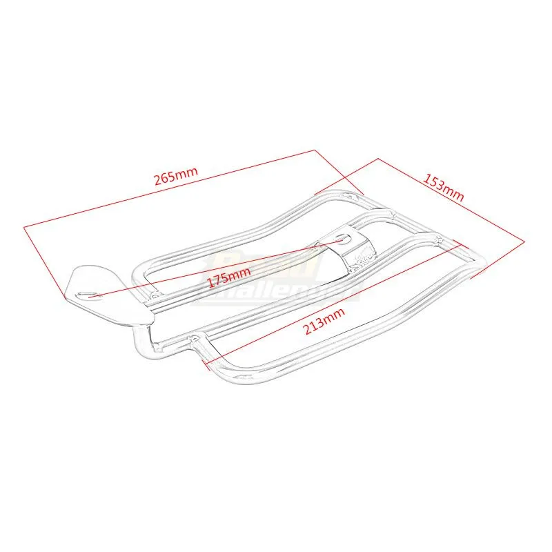 

Motorcycle Chrome 18cm Rear Fender Solo Seat Luggage Rack Support Shelf Fit For Harley Sportster XL 883 1200 48 2004-2019