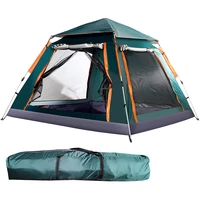 3 4 person waterproof pop up camping tent with rainfly instant tent portable with carring bag
