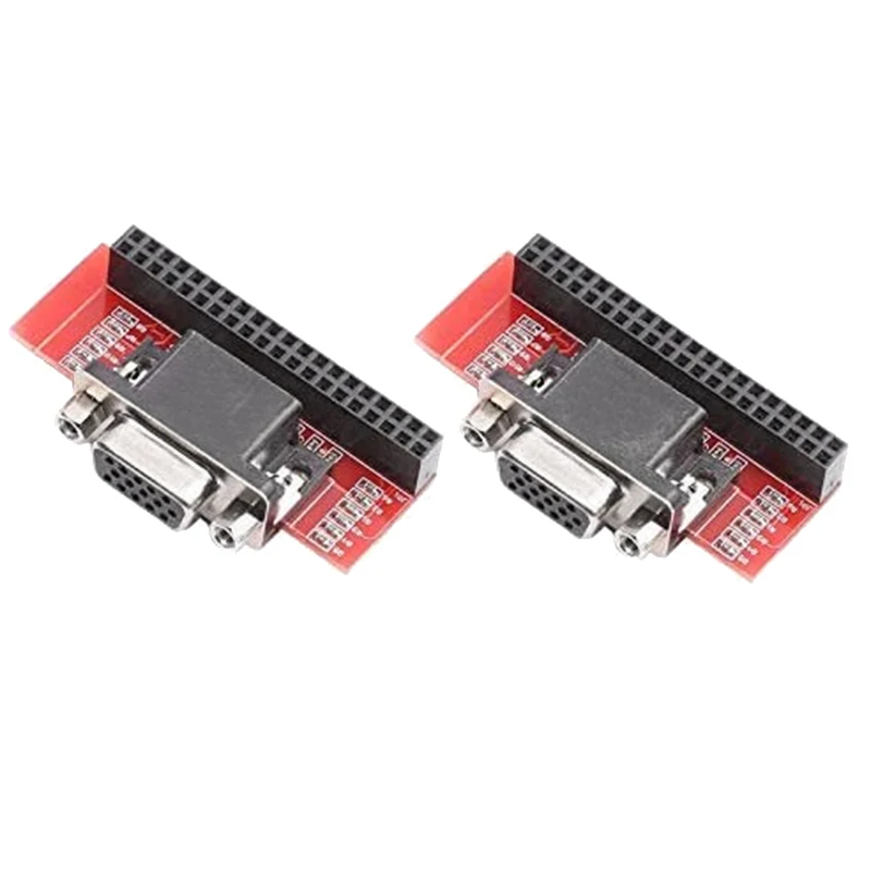 

2PCS VGA666 Adapter Board DPI Dtoverlays Module Compatible with for Raspberry Pi 3B / 2B / B+ / A+