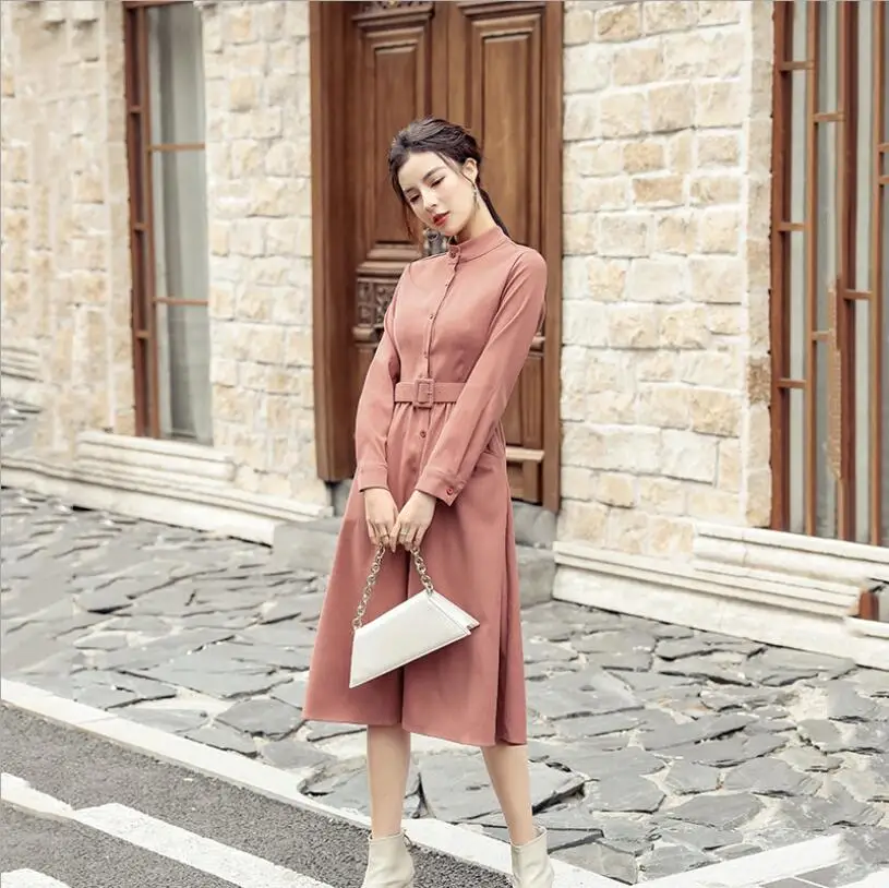 

Spring 2020 new Elegant Midi Dress French Vintage Bodycon temperament long-sleeved dress Party Dress Long Sleeve Casual Vestidos
