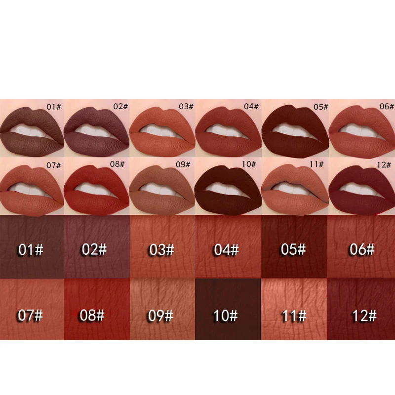 

Matte Moisturizing Glitter Lip Gloss Liquid Lipstick 2020 New Waterproof No Fading Korean Lip Tint Makeup Tools