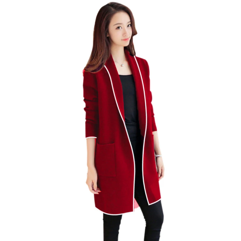 

Women Lapel Casual Solid Color Plus Velvet Jacket Long Sleeve Loose Cardigan Warm Long Fleece Coat