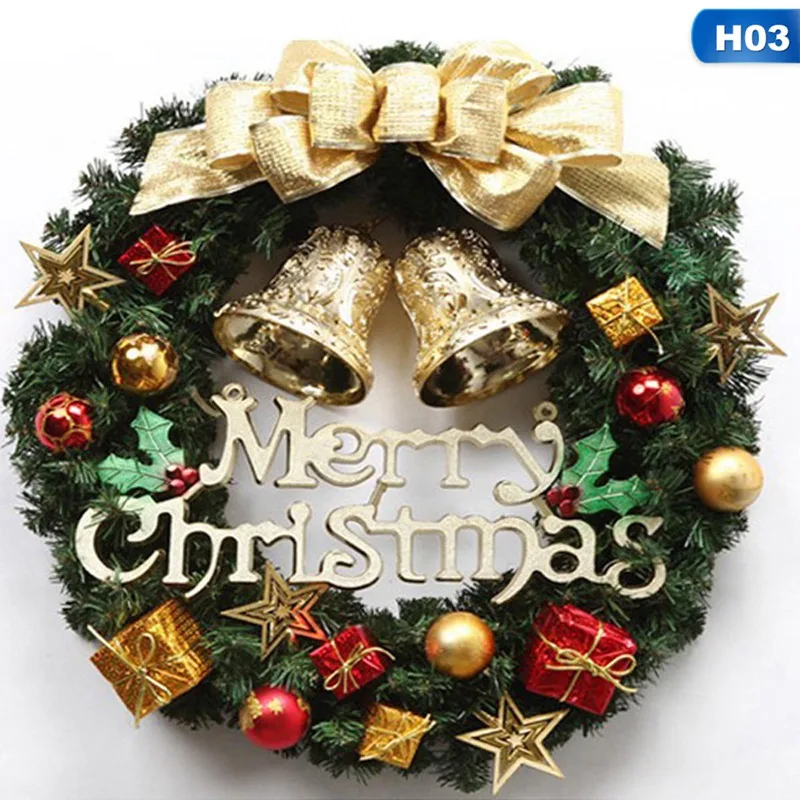 

30cm Christmas Wreath Artificial Rattan Garland Party Christmas Tree Decor DIY Hanging Weaved Garlands Crafts Christmas Supplies