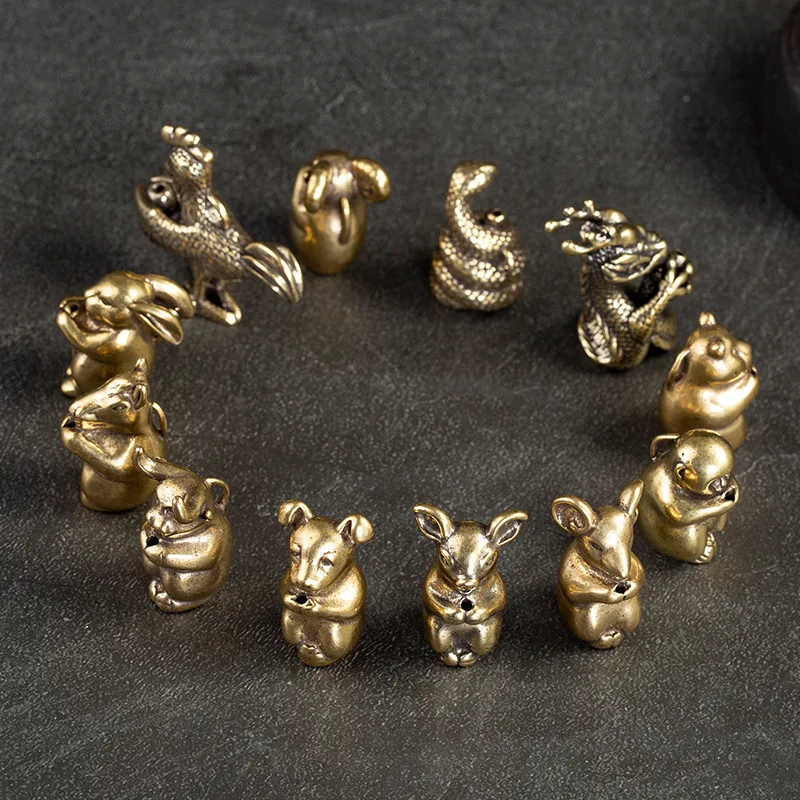 Латунные подвески в виде животных Брелоки-украшения ювелирные изделия мышь