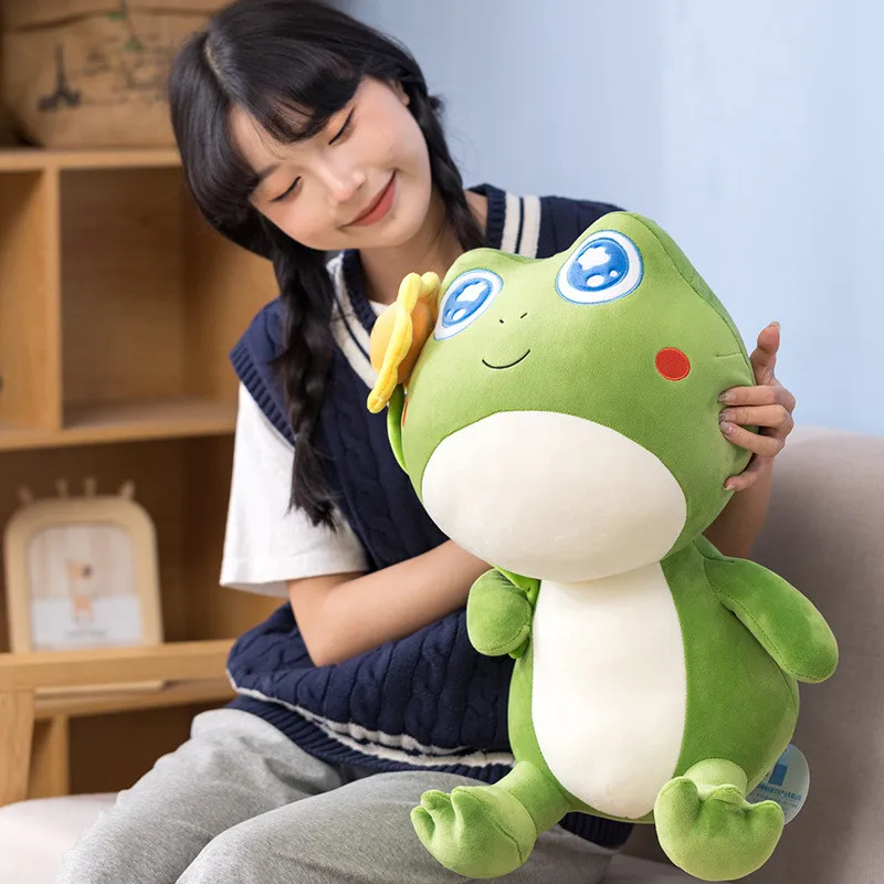 

35/45cm Stuffed Animal Frog Plush Toy Japan Kawaii Game Flower Frog Plush Doll For Children Girl Kids Birthday Gift