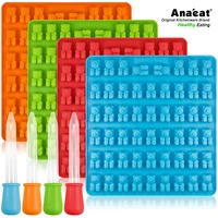 anaeat 53 cavity gummy bears silicone soap ice cube tray baking mold cake decorating tool