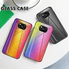 Чехол из углеродного волокна для XiaoMi POCO X3 NFC, защитный чехол из закаленного стекла для Xiaomi Poco X3 F2 Pro Redmi Note 9S 9 Pro Max 9A 9C