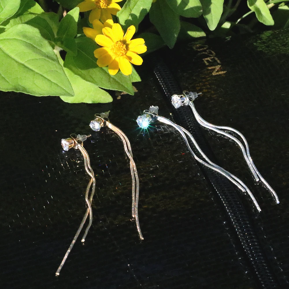 HanCheng Новые Модные посеребренные висячие серьги подвески с драгоценными камнями