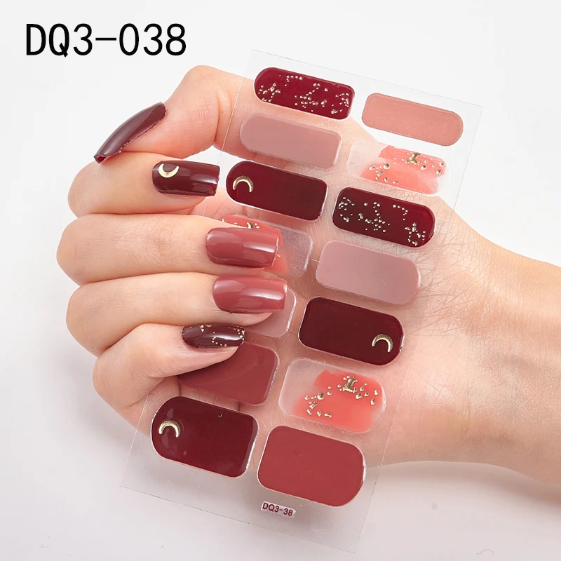Recuerdame 14 Типсы наклейки на ногти смешанные градиентый Блестящий Nail Art Наклейки
