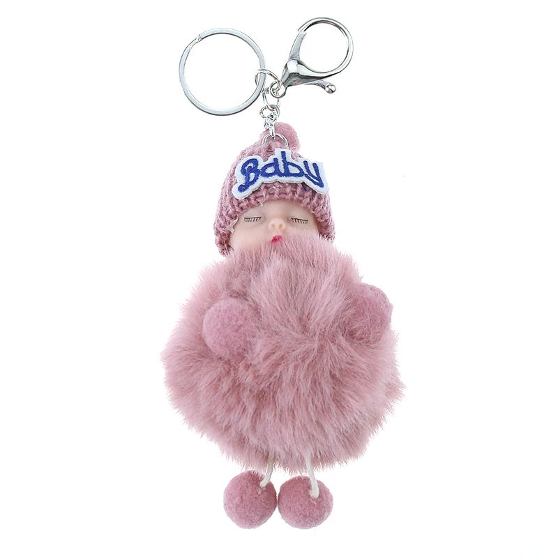 Симпатичная плюшевая кукла для сна брелок с креативным шариком волос автомобиля