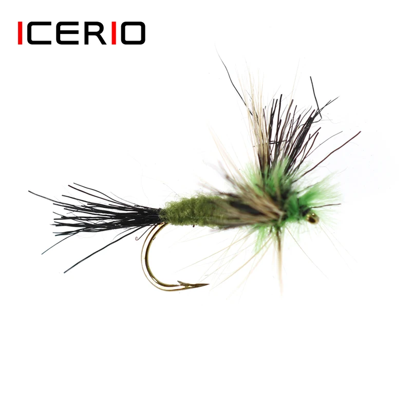 ICERIO 6 шт. зеленые блесны Mayfly Nymph крючок для завязывания форели рыболовная приманка
