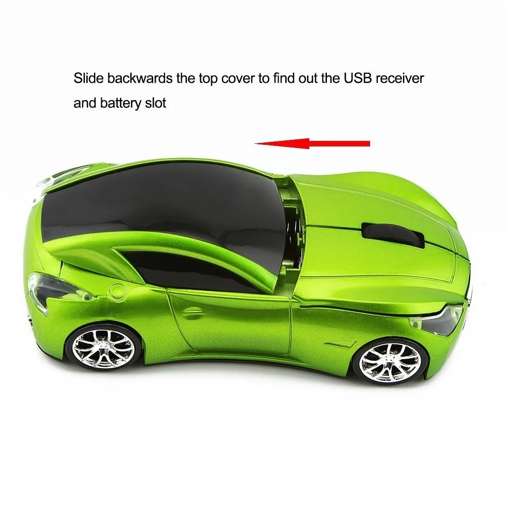 Беспроводная компьютерная Спортивная Автомобильная мышь 3D Mini Kids USB игровая 1600 dpi