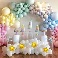 137pcsset unicorn macaron balloons garland pastel candy latex balloon arch for baby shower decor ice cream theme party supplies