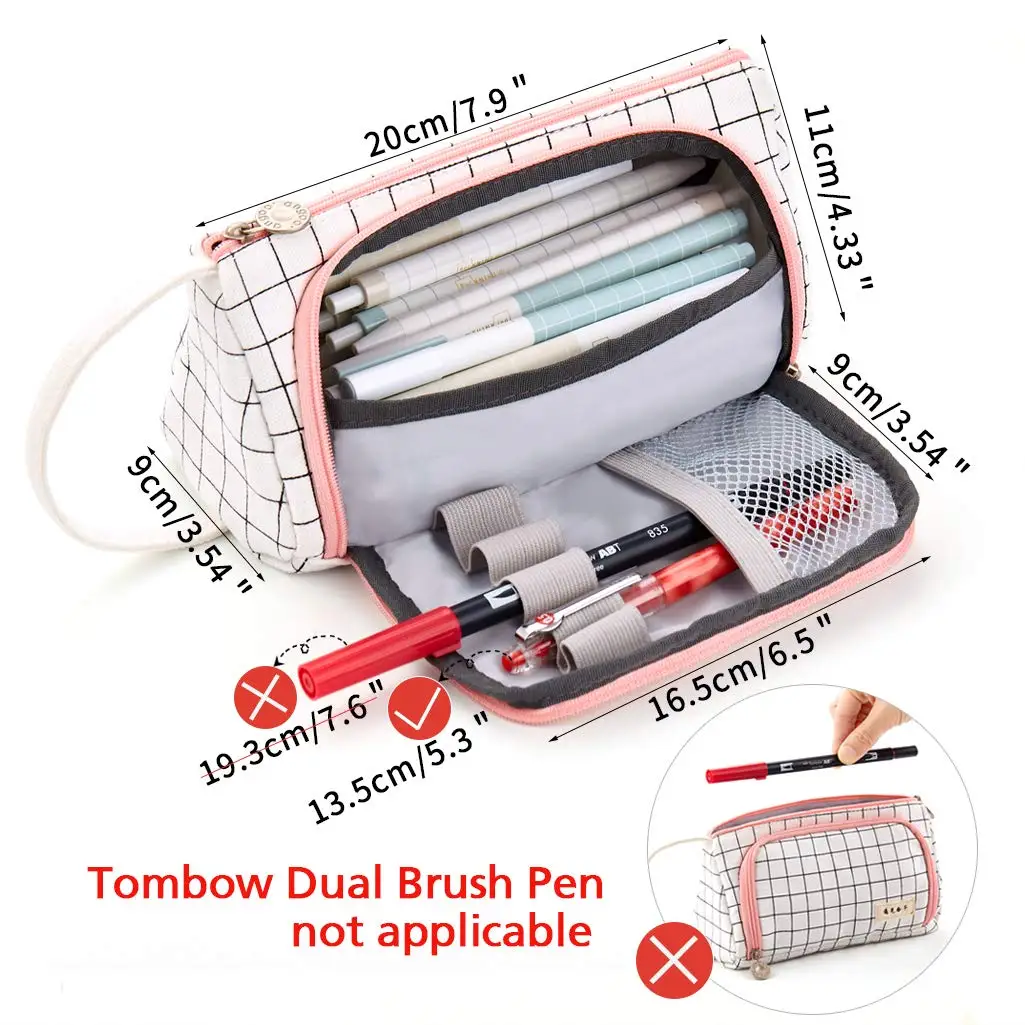 Чехол для карандашей и ручек льняной цвет в ассортименте | Канцтовары офиса дома