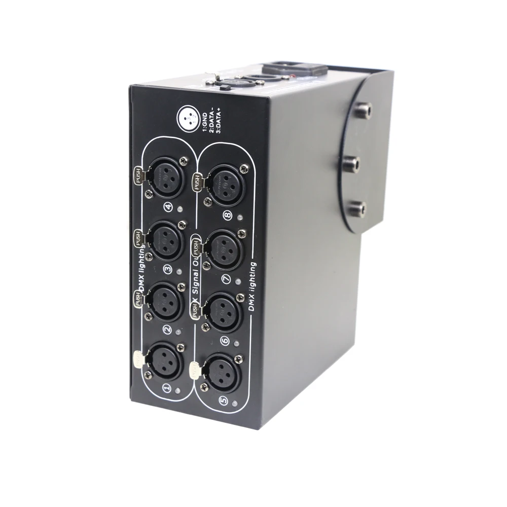 8way DMX распределитель 8-канальный сетевой видеорегистратор Выход DMX512 светодиодный