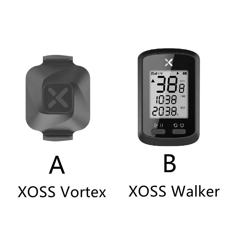 

Беспроводной датчик ритма и скорости XOSS Vortex IPX7 ANT +/Bluetooth 4,0 Xoss Walker, Таблица кодов GPS, маленький G + Таблица кодов на английском языке