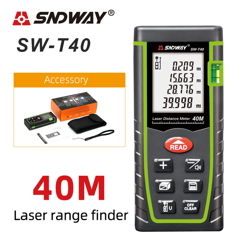 Лазерный дальномер SNDWAY 40 м 60 80 100 лазерный оборудование линейка испытательный