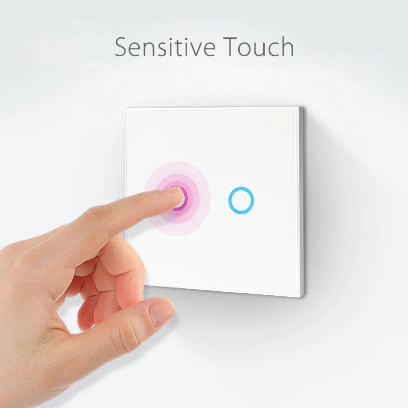 

WiFi Smart Switch RF433 Remote Control Glass Panel Light Switch Smart Life Tuya Works With Alexa Echo Google Home 1/2/3 Gang