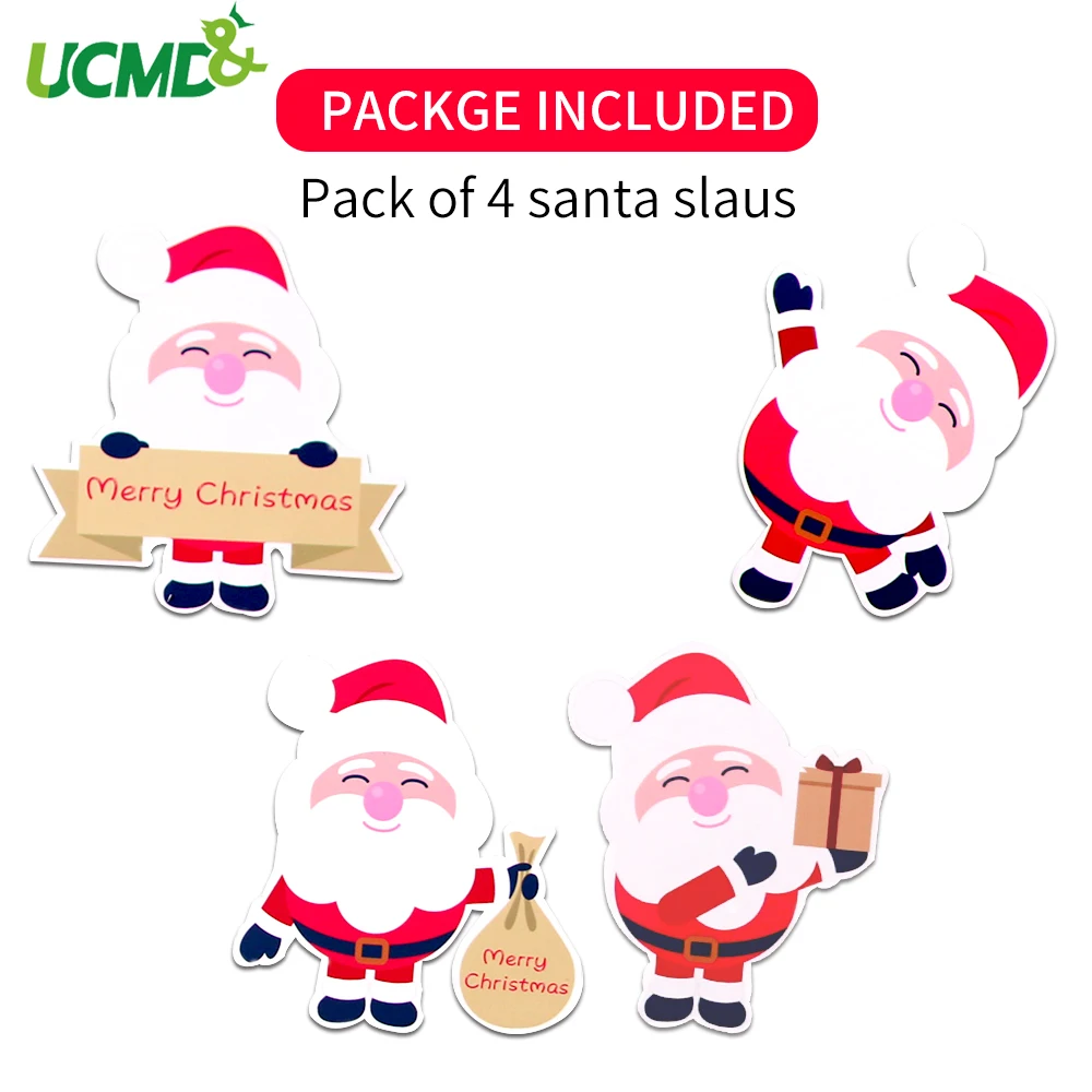Санта Клаус Наклейки на холодильник рождественские наклейки украшения наклейка