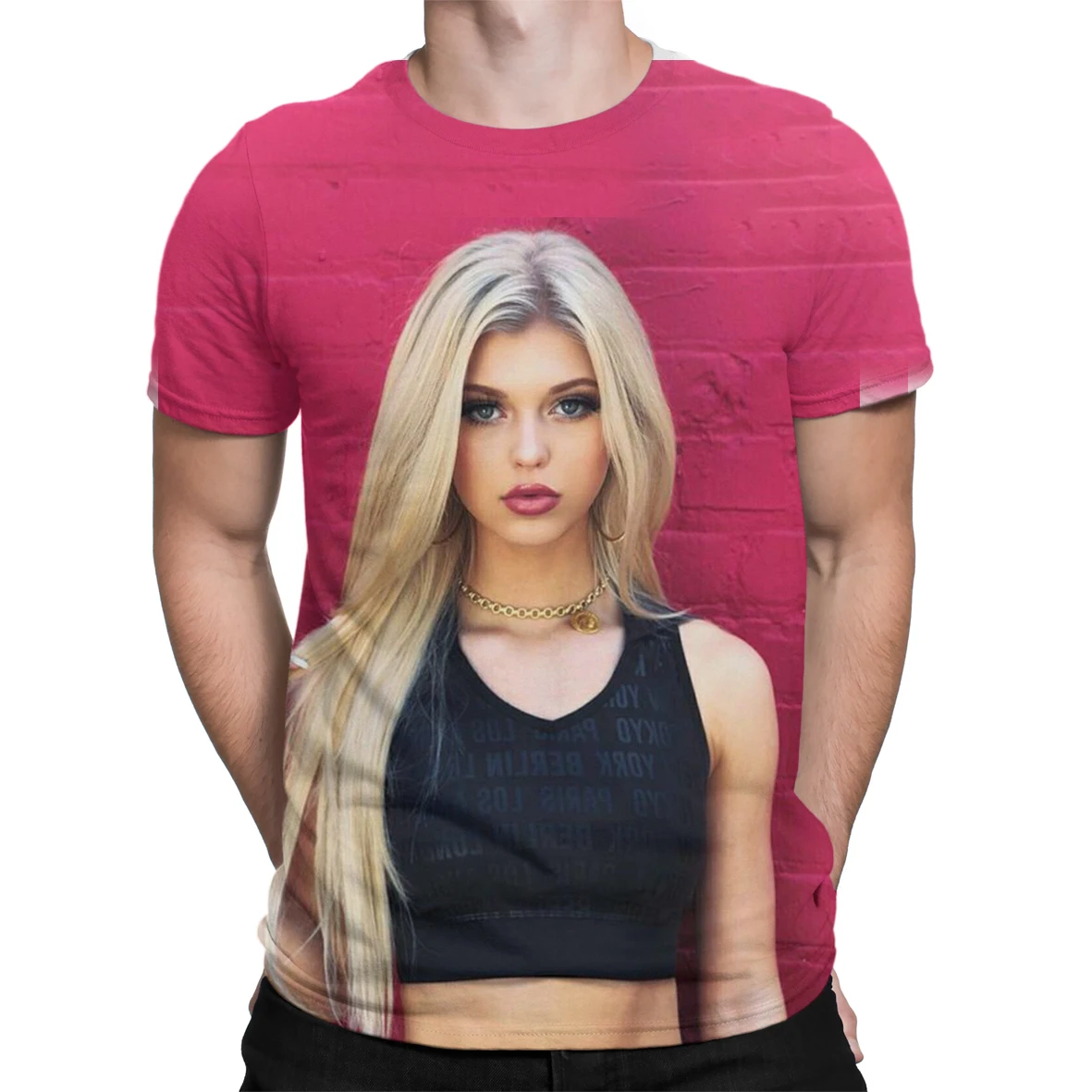 

Beautiful Loren Gray 3D Printing Internet Celebrities Men T Shirt Oversized T-shirt Short Sleeve T-shirts Men's Daily Male Tops