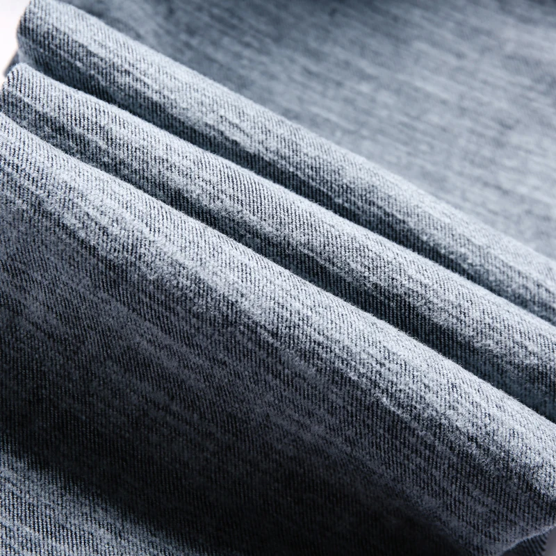 KSTUN зимние мужские джинсы плотный материал темно синие стрейч облегающие с