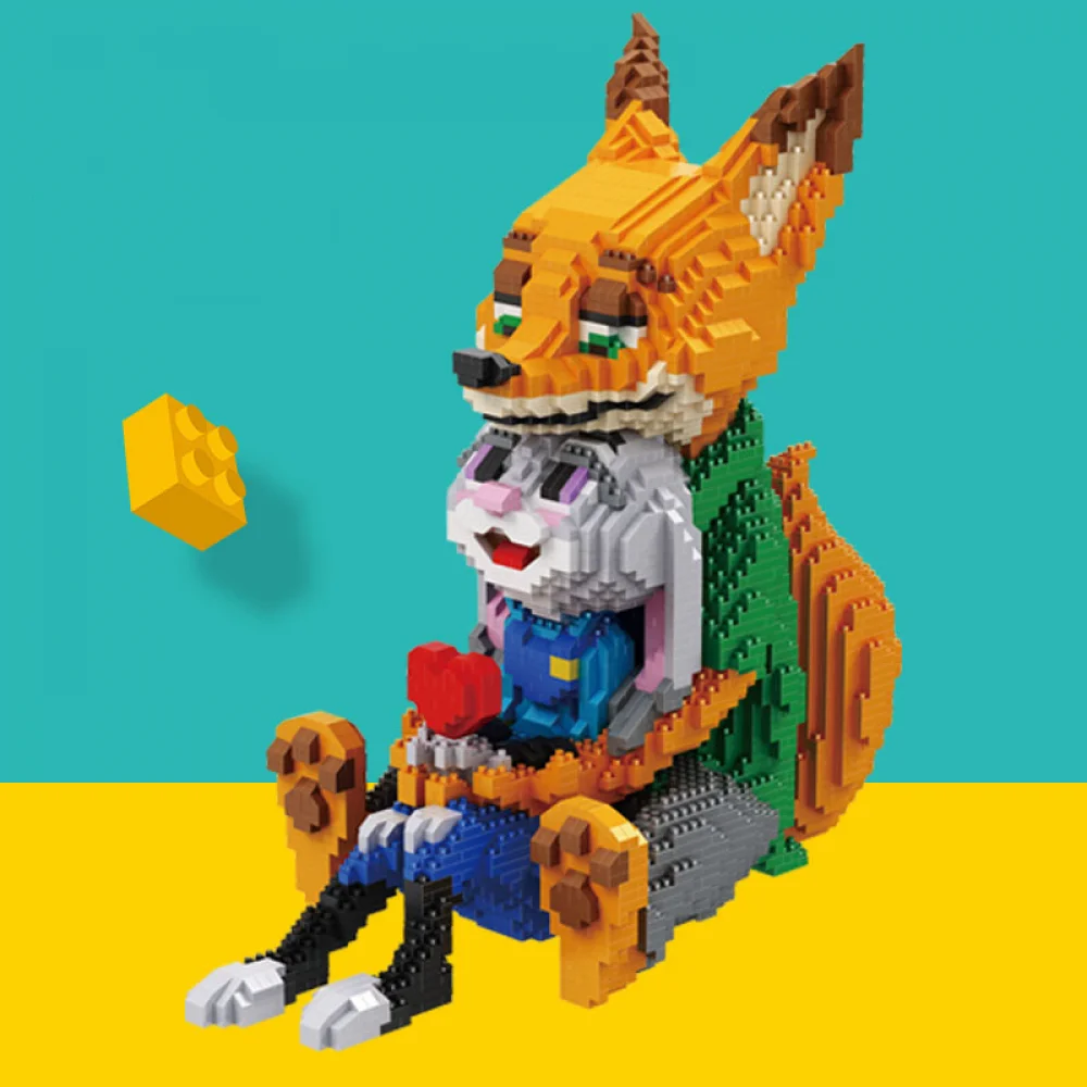 Мини-фигурки Disney конструктор Зоотопия Джуди кролик экшн-фигурки из аниме Ник