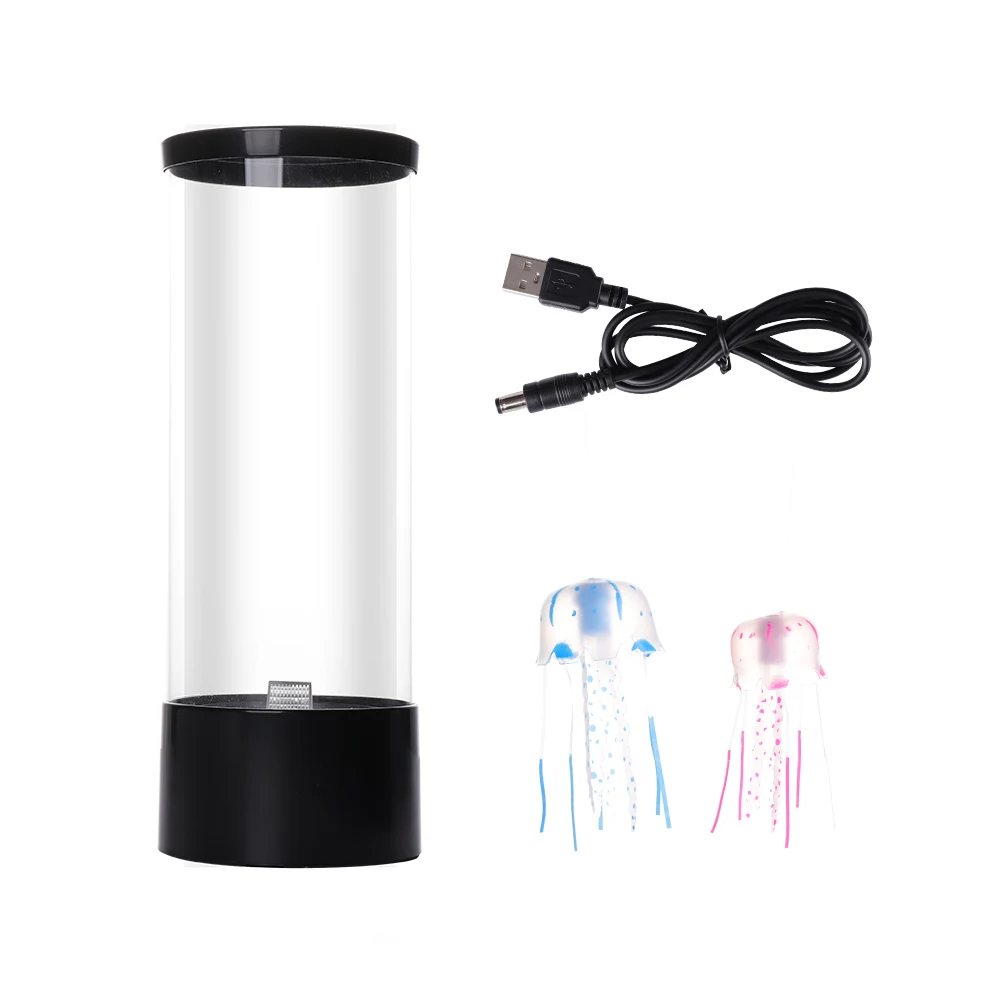 

Jellyfish Lamp LED Bedside Night Light Color Changing Jellyfish Tank Aquarium Led Lamp Relaxing Mood Lights Educational Toys