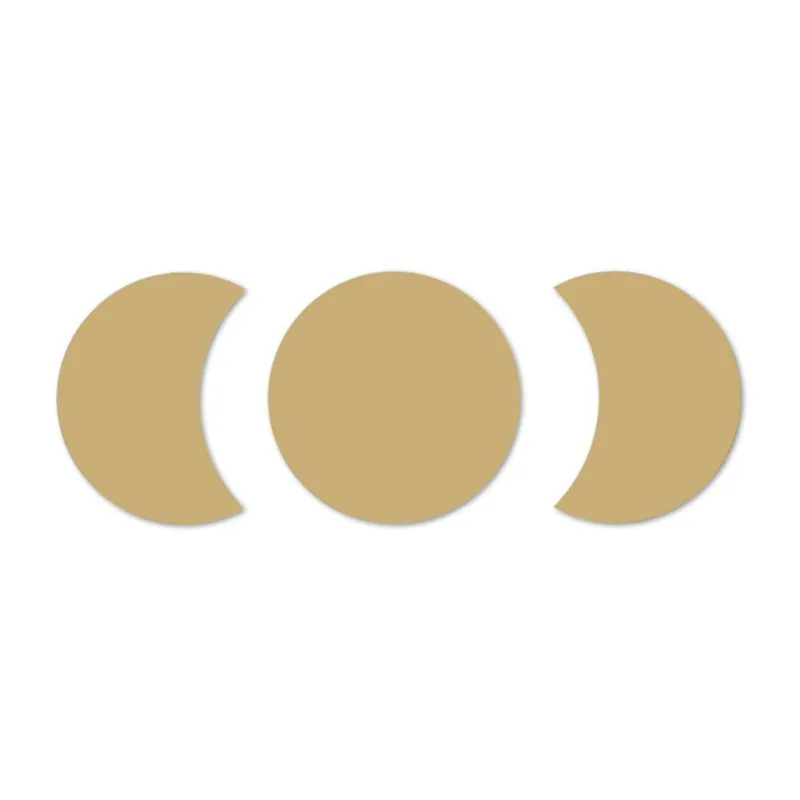 Набор акриловых зеркальных фаз Полумесяца наклейка луна-зеркало 3 шт. | Дом и сад