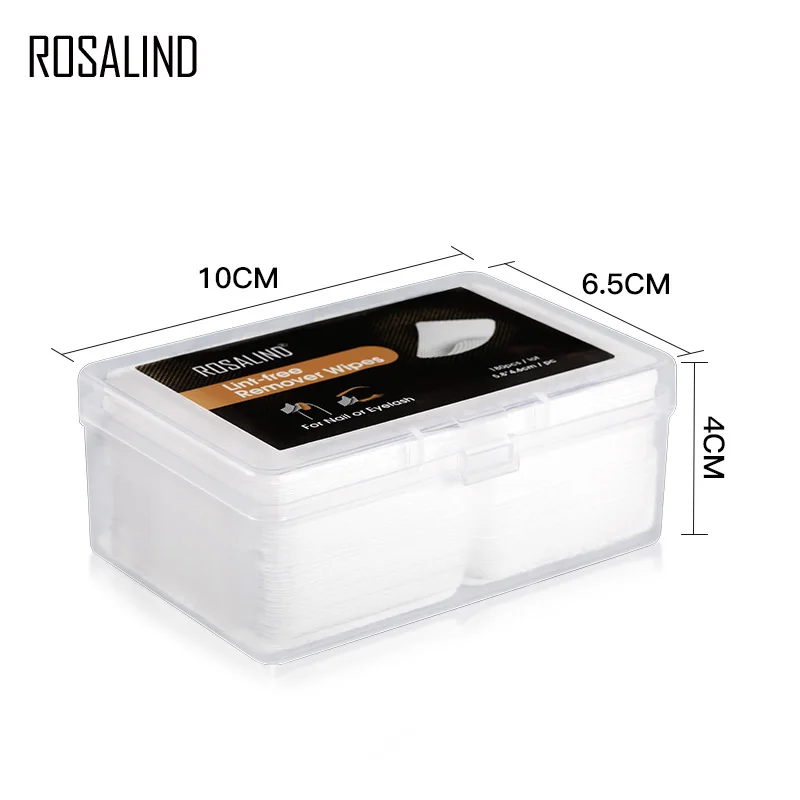 Безворсовые салфетки ROSALIND для ногтей 180 шт./лот гель-лака и средства удаления