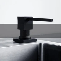 304 stainless steel sink black soap dispenser abs bottle kitchen use wash basin accessories liquid refill