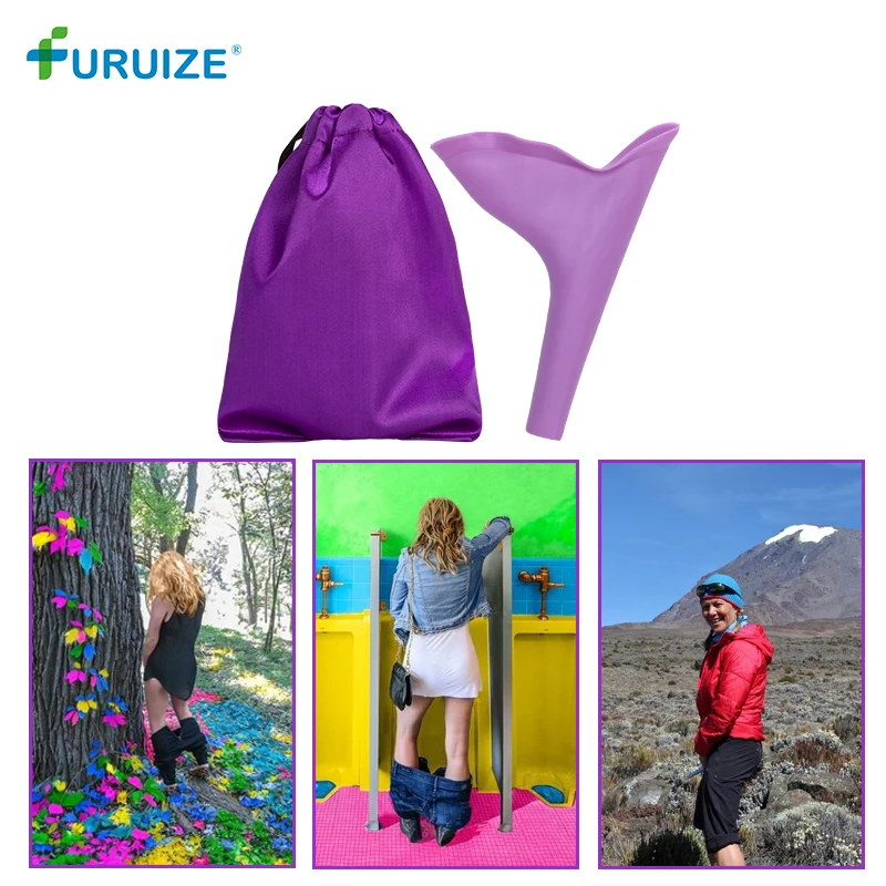 1pcs with bag-Good Женский туалет для мочеиспускания, Женский мягкий дорожный туалет для мочеиспускания, костюм для кемпинга, мягкий силиконовый женский писсуар для путешествий - Цвет: 1pcs with bag-Good