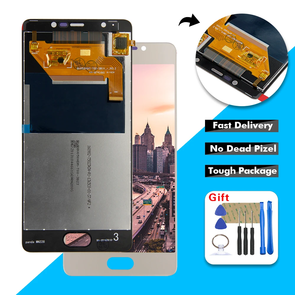 ЖК дисплей AAA 5 0 дюйма для Wiko U Feel Go сенсорный экран дигитайзер стеклянная панель в