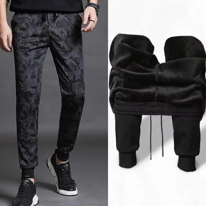 2020 Зимние флисовые брюки мужские толстые спортивные плюшевые Модные джоггеры