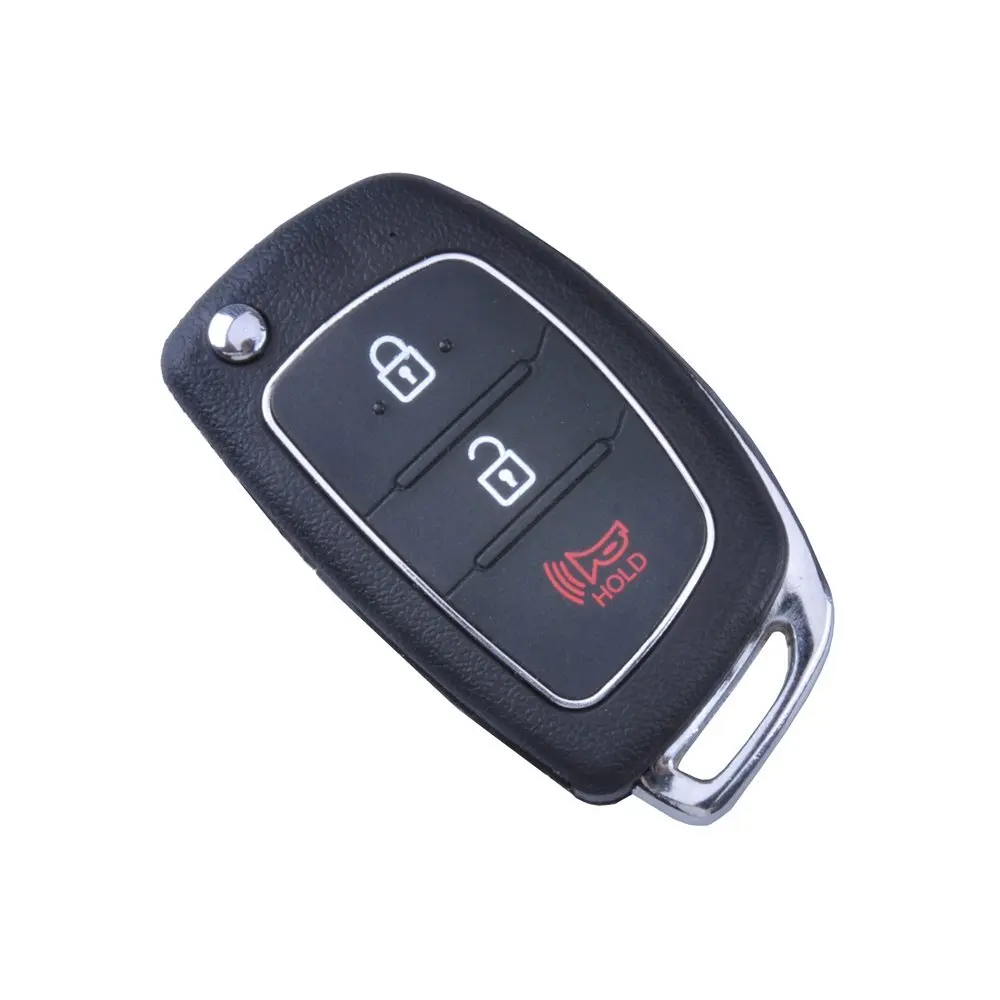 

WFMJ Flip Folding Smart Remote Keyless 3 Buttons Car Key Fob Case Shell for 2013 2014 Hyundai Santa Fe Ix45 TQ8-RKE-3F04 No Chip