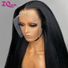 Парик Yaki Прозрачный Женский, натуральные волнистые волосы 13X4