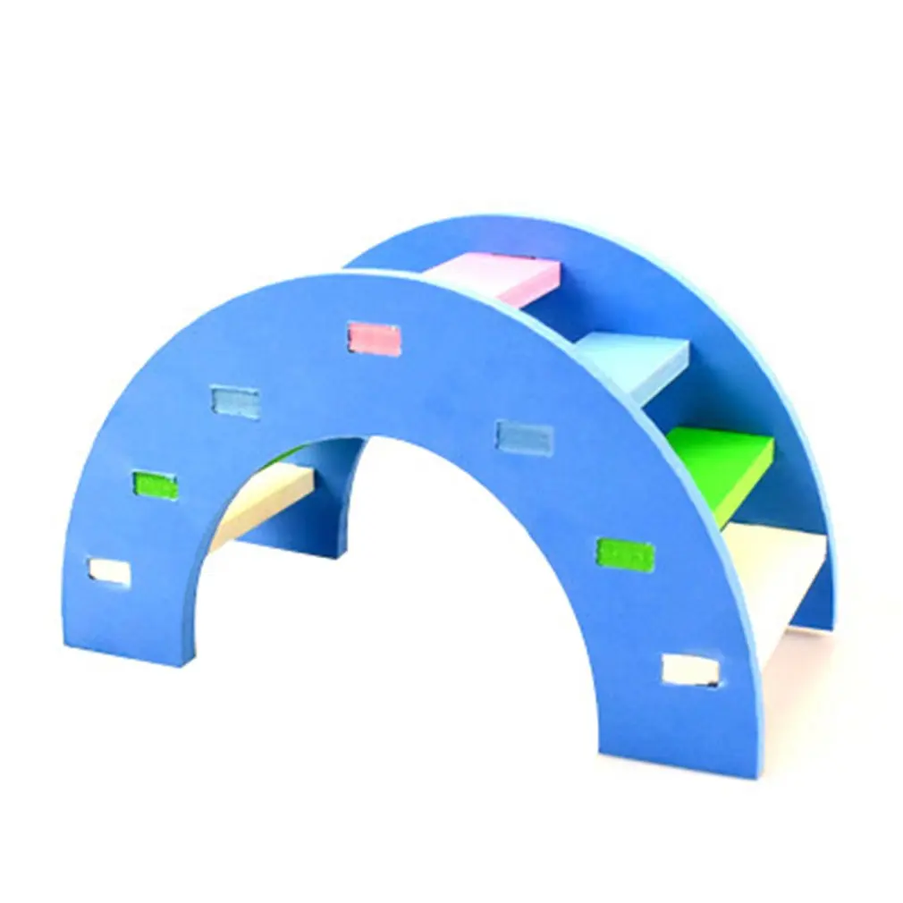 

Игрушки для хомяка, деревянный Радужный мост, качели, игрушки, маленькие животные, игрушка для скалолазания, «сделай сам», аксессуары для хо...