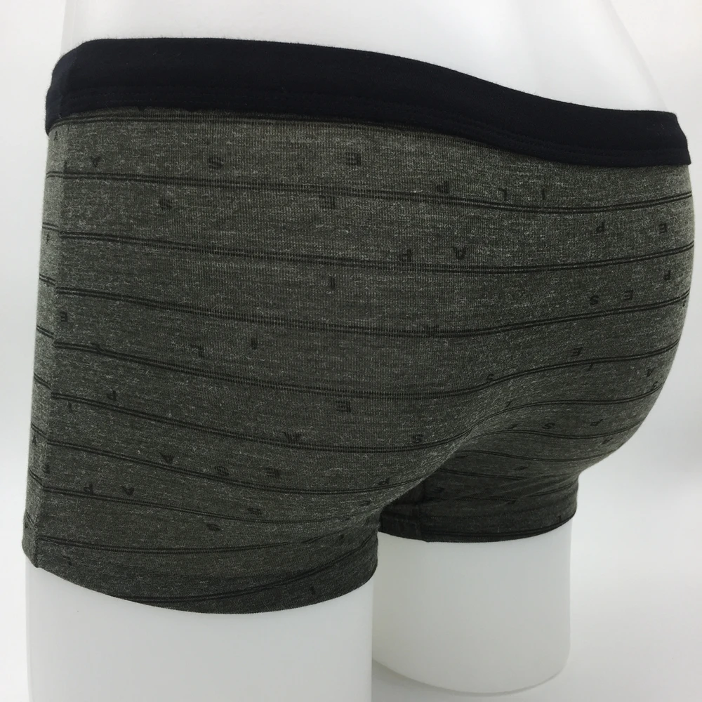 AUPHY спандекс стрейч Мужское нижнее белье маленькие буквы цветок Дышащие Боксеры