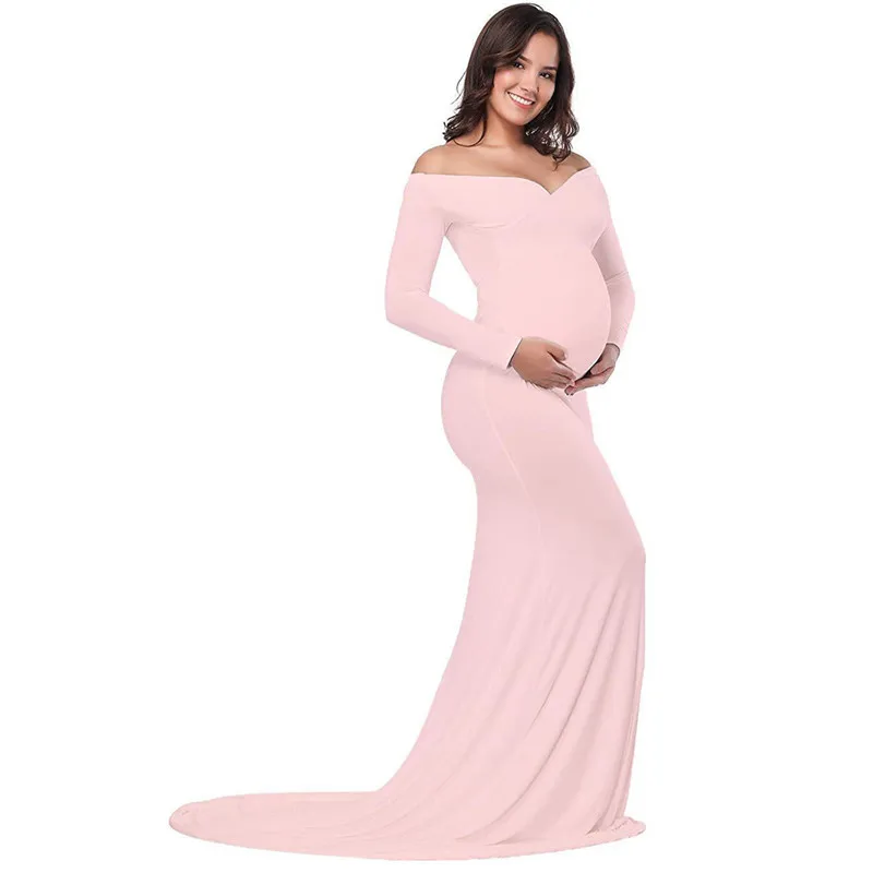 Платье для беременных реквизит фотосессии богемное платье с длинными рукавами