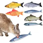Игрушка для кошек 20 см, Интерактивная имитация рыбы, игрушки для кошек, кошачья мята, мягкая плюшевая 3D подушка в форме рыбы для домашних животных, игрушка, товары для кошек, игрушки