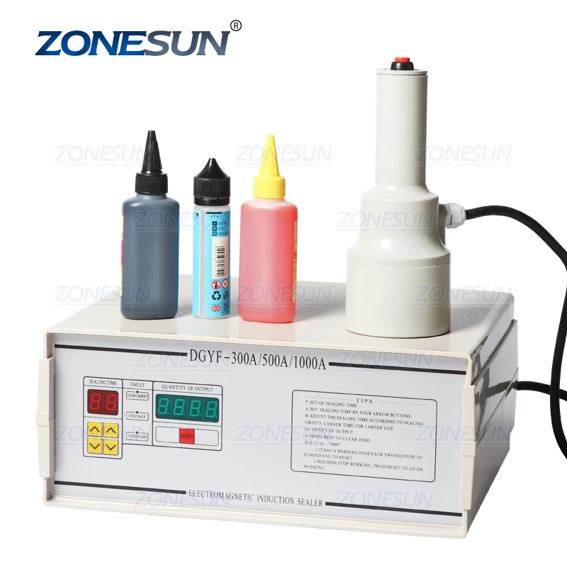 

ZONESUN FK-300 Cap Tube Induction Cup Plastic Bottle Container Sealing Machine