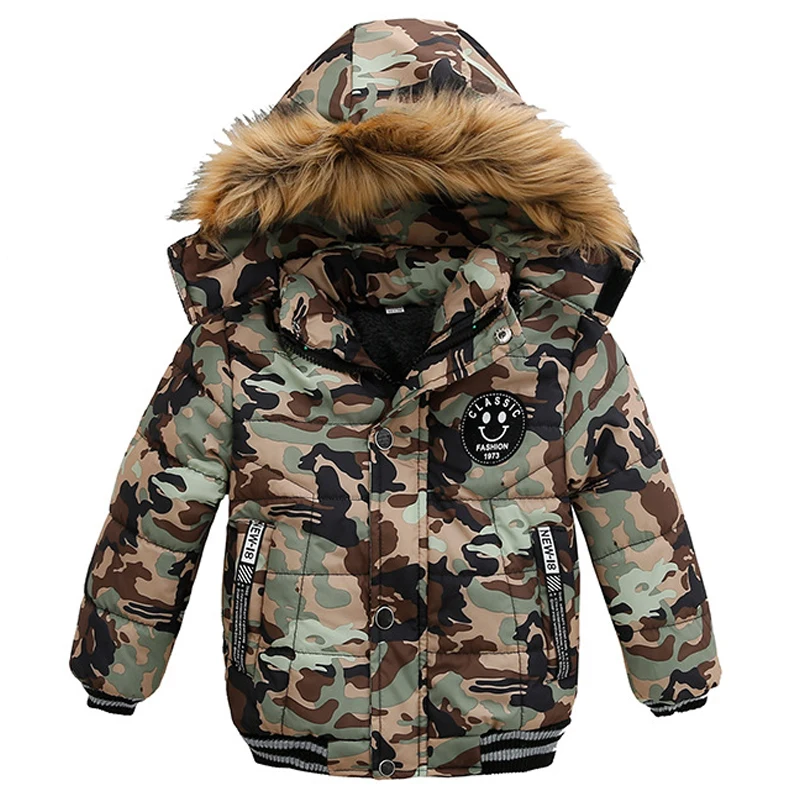 

Winter Baby Boys Warm Jacket Fashion 1-5 Years Boys Coat Casual Autumn Hooded Thick Outerwear Coat For Boys Children Clothing