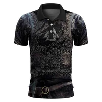 hawaii polo shirt viking tattoo eagle 3d printed polo shirt men for women short sleeve summer t shirt style 5